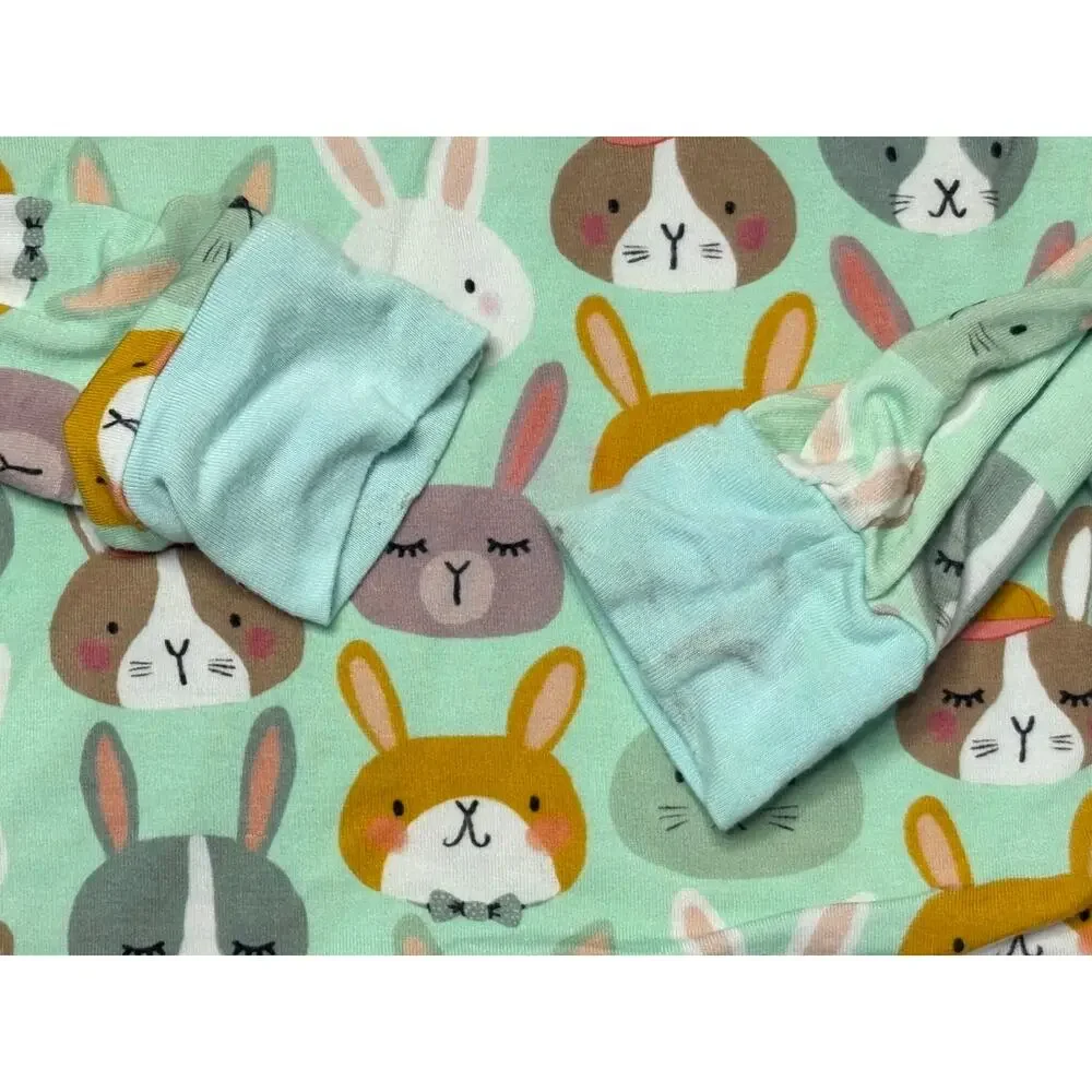 Little Sleepies Bamboo Rad Rabbits Pajama Pants Set Toddler 3T Easter Whimsygoth